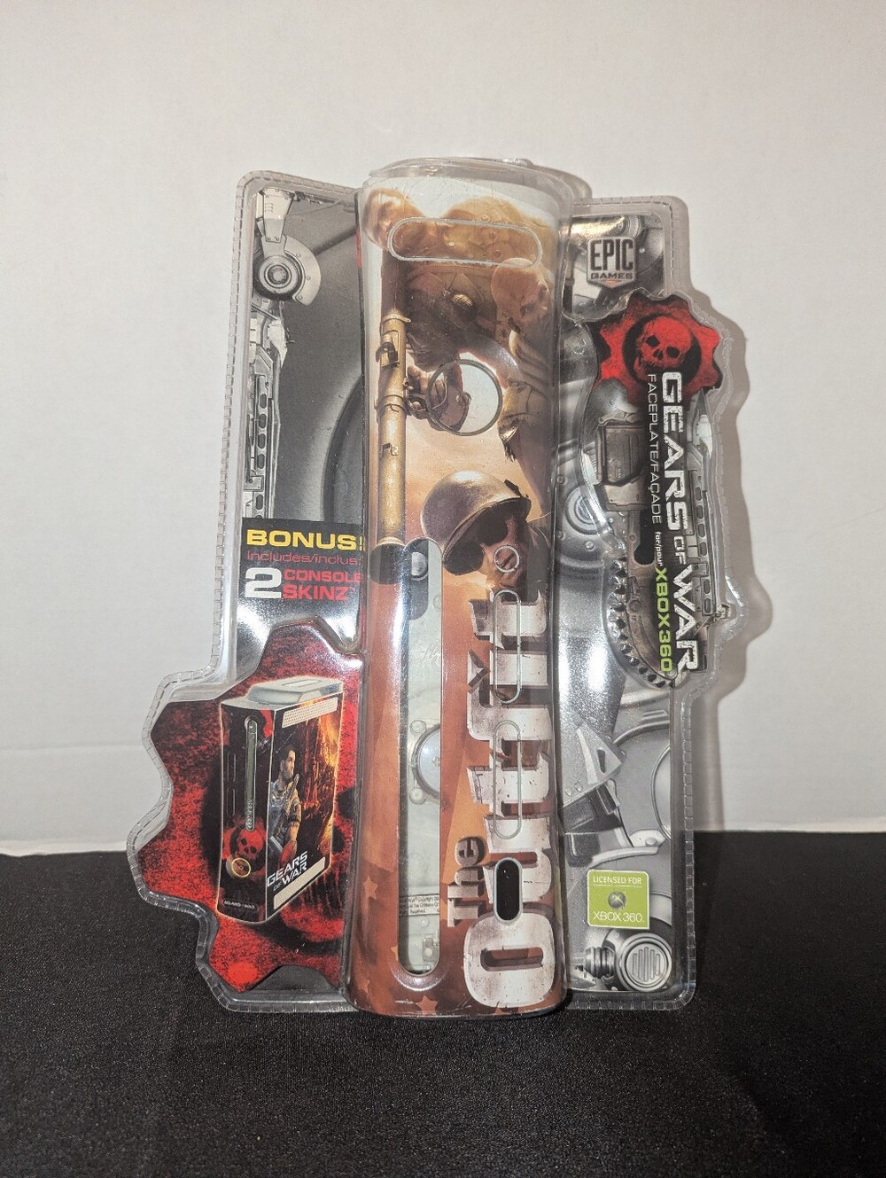 Gears Of War Xbox 360 Face Plate With Console Skins New Damaged